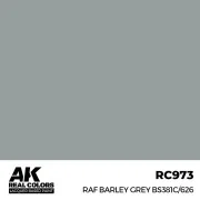 Real Colors: RAF Barley Grey BS381C/626 17 ml. - AK Interactive RC973