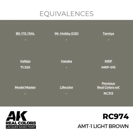 Real Colors: AMT-1 Light Brown 17 ml. - AK Interactive RC974