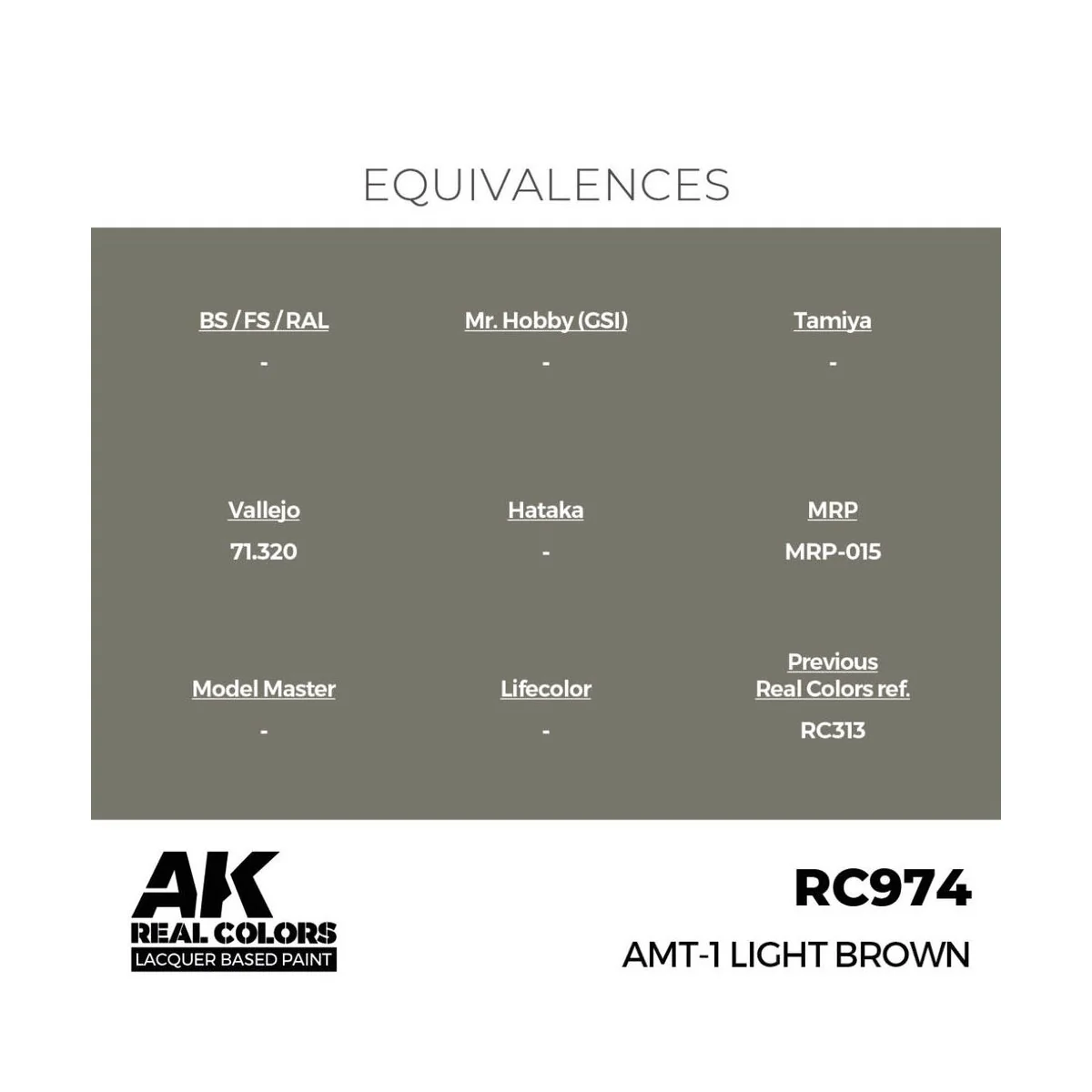 Real Colors: AMT-1 Light Brown 17 ml. - AK Interactive RC974