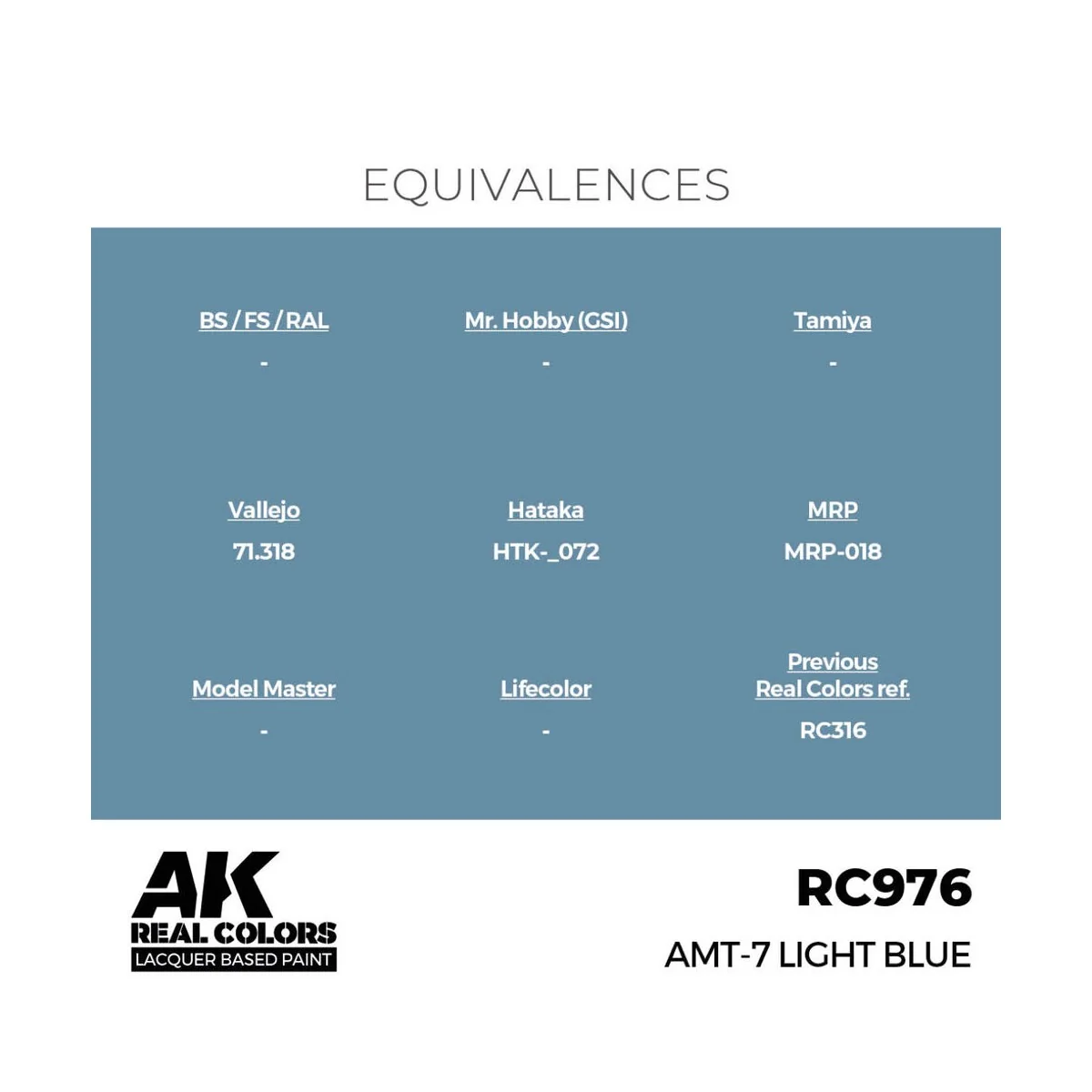 Real Colors: AMT-7 Light Blue 17 ml. - AK Interactive RC976