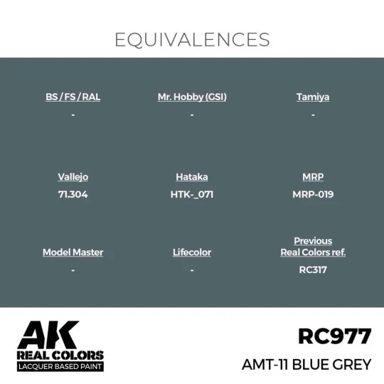 Real Colors: AMT-11 Blue Grey 17 ml. - AK Interactive RC977