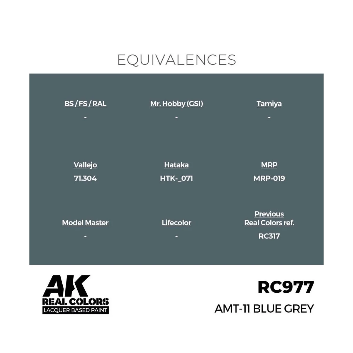 Real Colors: AMT-11 Blue Grey 17 ml. - AK Interactive RC977