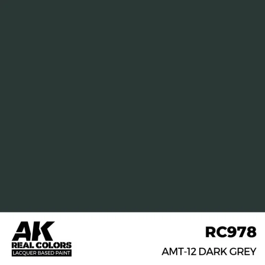 Real Colors: AMT-12 Dark Grey 17 ml. - AK Interactive RC978 Real Colors: AMT-12 Dark Grey 17 ml. - AK Interactive RC978