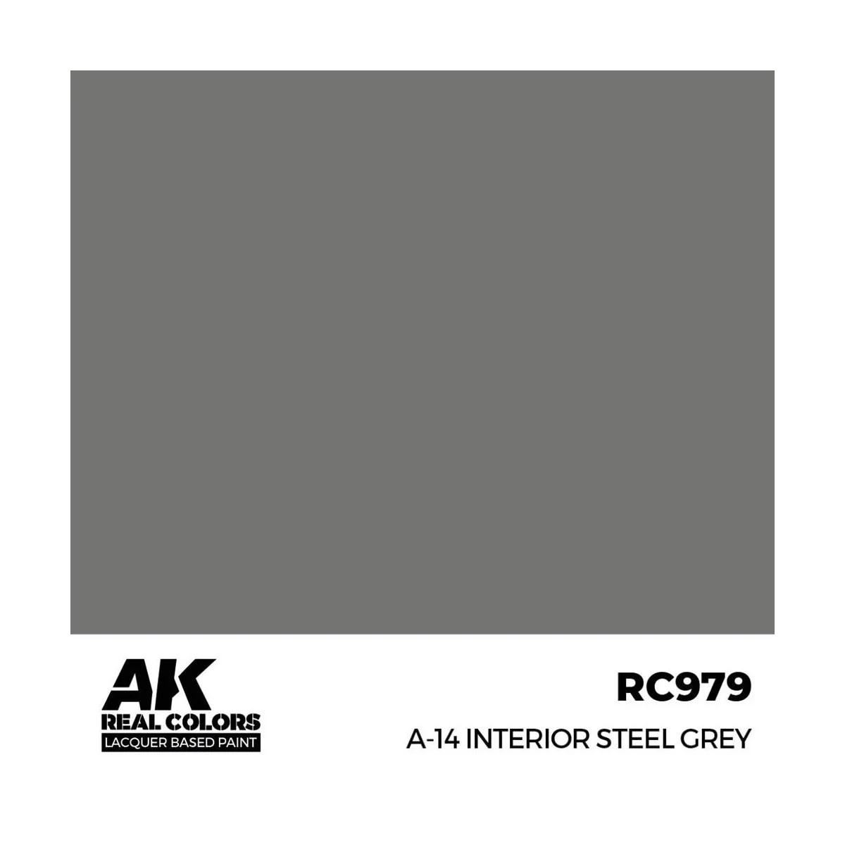 Real Colors: A-14 Interior Steel Grey 17 ml. - AK Interactive RC979
