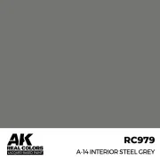 Real Colors: A-14 Interior Steel Grey 17 ml. - AK Interactive RC979