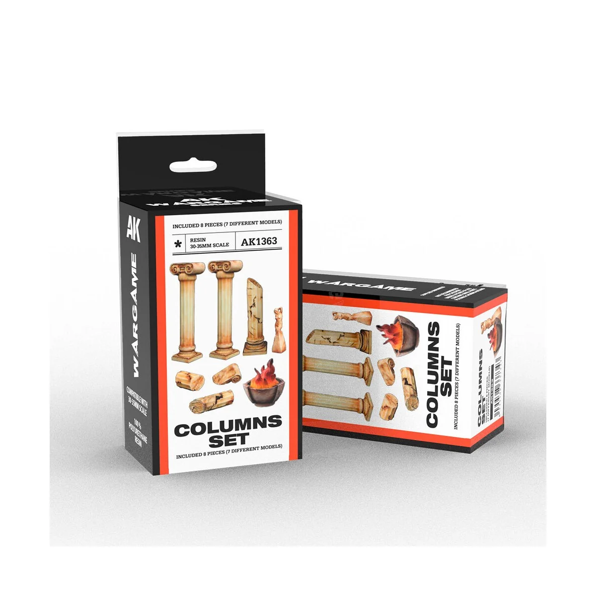 COLUMNS SET WARGAME (RESIN 30-35MM) - AK Interactive AK1363