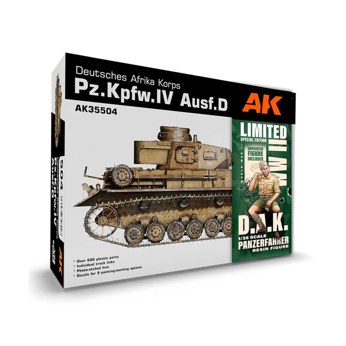 PZ.KPFW.IV AUSF.D AFRIKA KORPS+DAK PANZERFAHRER, 1/35 - AK Interact...