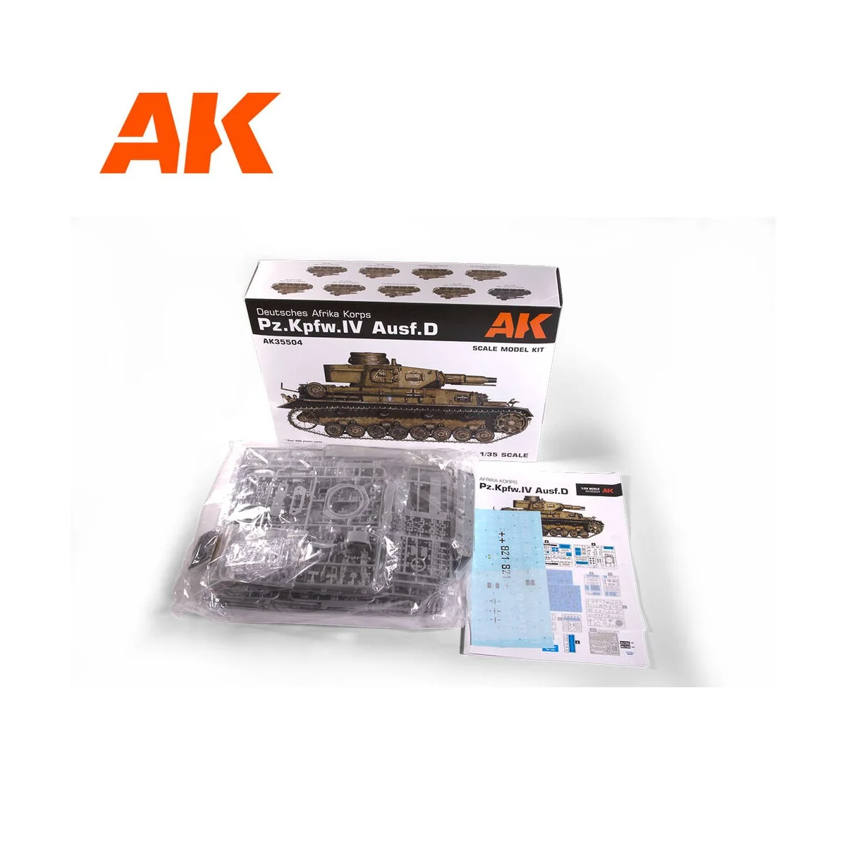 PZ.KPFW.IV AUSF.D AFRIKA KORPS+DAK PANZERFAHRER, 1/35 - AK Interact...