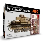 PZ.KPFW.IV AUSF.D AFRIKA KORPS +5 FIGURES GERMAN TANK CREW AFRIKA K...