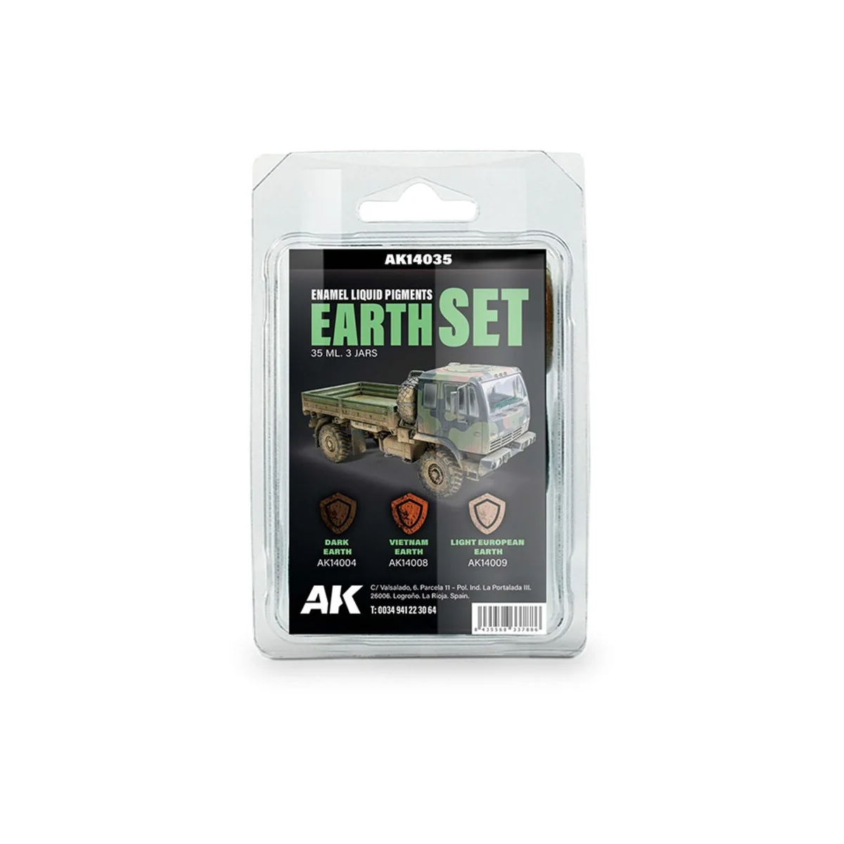 EARTH SET - Liquid Pigment (3 ref) - AK Interactive AK14035
