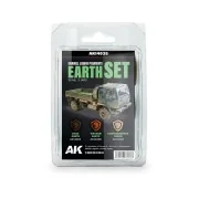 EARTH SET - Liquid Pigment (3 ref) - AK Interactive AK14035