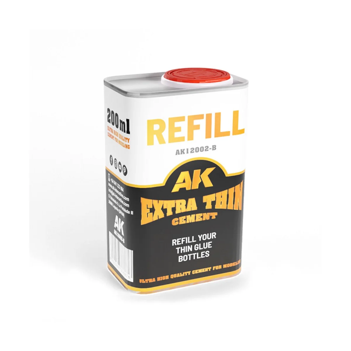 REFILLEXTRA THIN CEMENT - AK Interactive AK12002-B