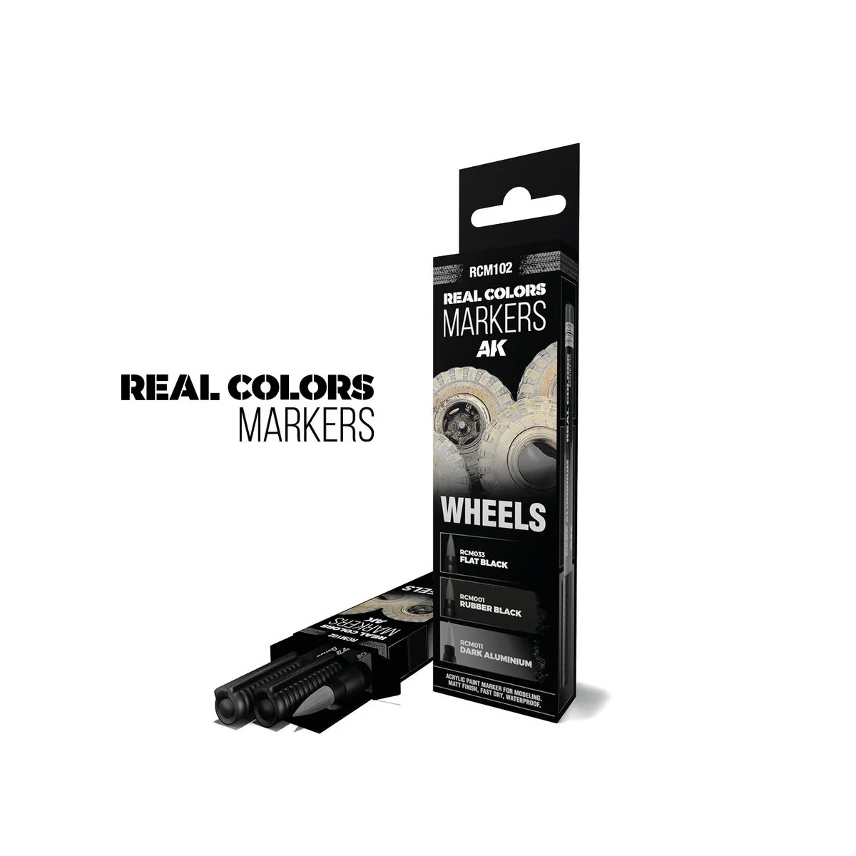 WHEELS - SET 3 REAL COLORS MARKERS - AK Interactive RCM102