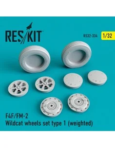 [NO_DESC] F4F/FM-2 Wildcat wheels set type 1 (weighted), 1/32 - Res...