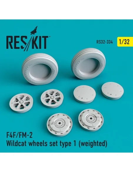 [NO_DESC] F4F/FM-2 Wildcat wheels set type 1 (weighted), 1/32 - Res...
