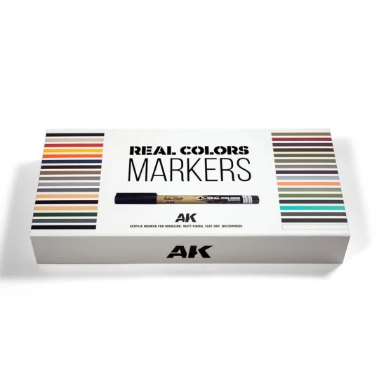 SPECIAL BOX REAL COLORS MARKERS - 34 units - AK Interactive RCM150