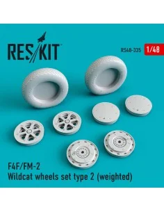 [NO_DESC] F4F/FM-2 Wildcat wheels set type 2 (weighted), 1/48 - Res...