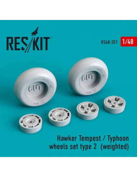 [NO_DESC] Hawker Tempest/Typhoon wheels set type 2 (weighted), 1/48...