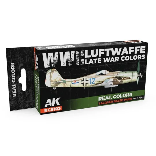 WWII Luftwaffe Late War Colors SET - AK Interactive RCS103 WWII Luftwaffe Late War Colors SET - AK Interactive RCS103