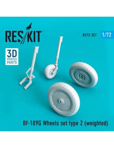 [NO_DESC] Bf-109G wheels set type 2 (weighted), 1/72 - ResKit Model...