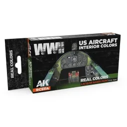 WWII US Aircraft Interior Colors SET - AK Interactive RCS114
