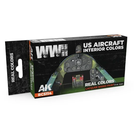 WWII US Aircraft Interior Colors SET - AK Interactive RCS114 WWII US Aircraft Interior Colors SET - AK Interactive RCS114