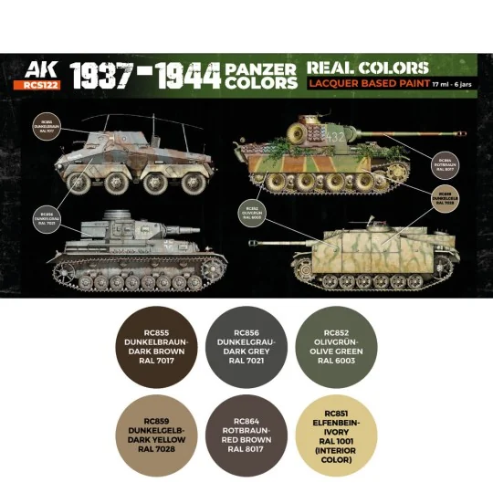 1937-1944 Panzer Colors SET - AK Interactive RCS122