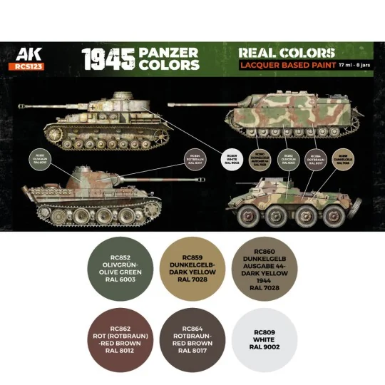 1945 Panzer Colors SET - AK Interactive RCS123 1945 Panzer Colors SET - AK Interactive RCS123