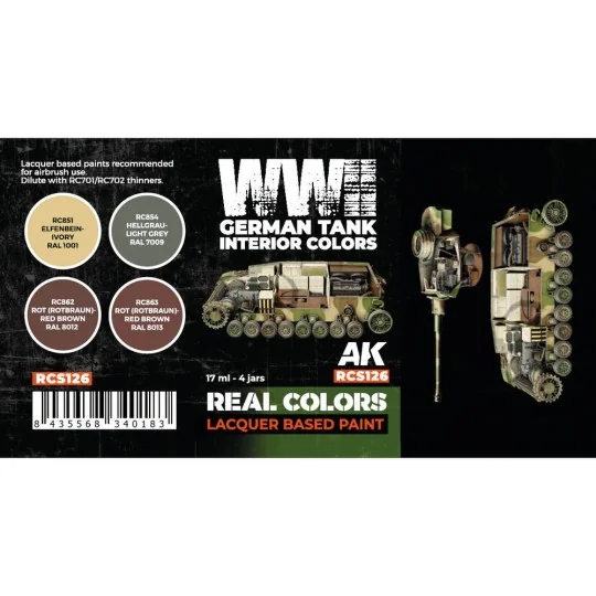 WWII German Tank Interior Colors SET - AK Interactive RCS126