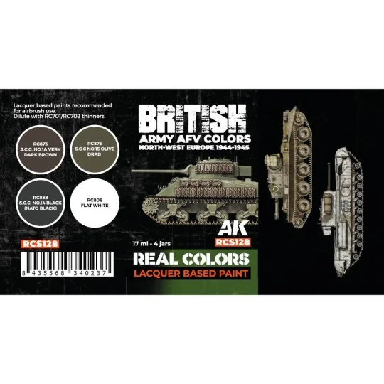 British Army AFV Colors. North-West Europe 1944-1945 SET - AK Inter...