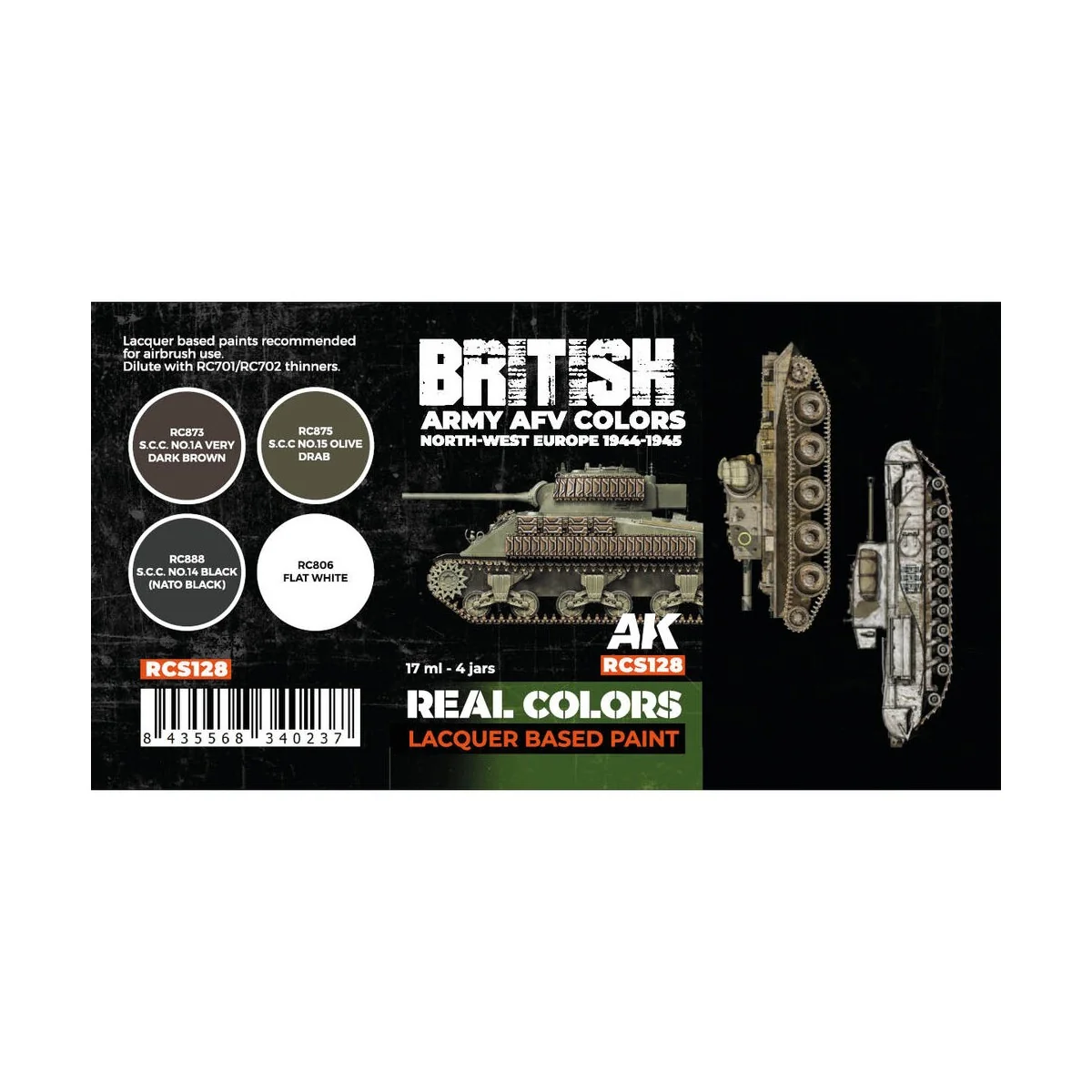 British Army AFV Colors. North-West Europe 1944-1945 SET - AK Inter...