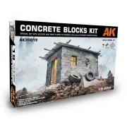 CONCRETE BLOCKS KIT 1/35 Scale, 1/35 - AK Interactive AK35019
