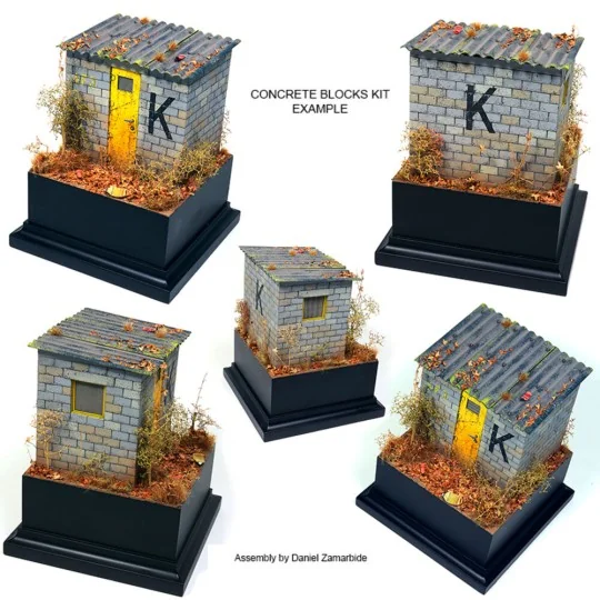 CONCRETE BLOCKS KIT 1/35 Scale - AK Interactive AK35019
