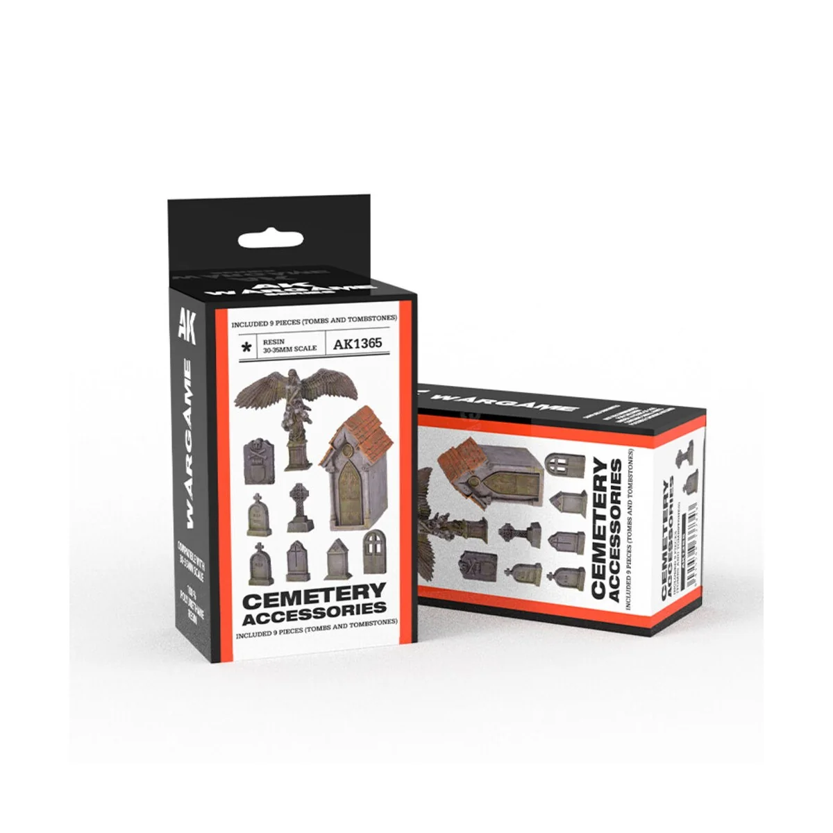CEMETERY ACCESORIES WARGAME SET (RESIN 30-35MM) - AK Interactive AK...