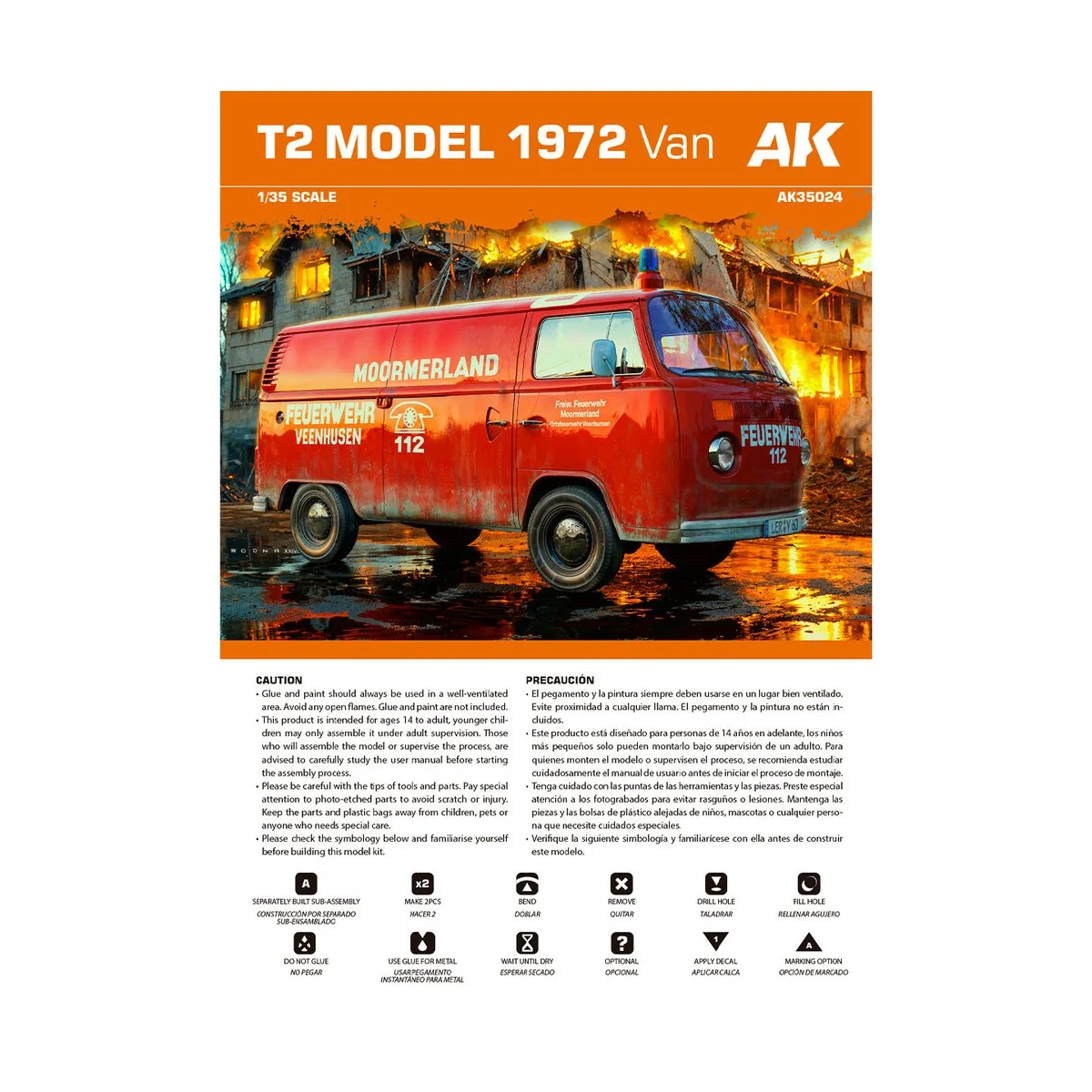 T2 Model 1972 VAN 1/35 scale, 1/35 - AK Interactive AK35024 T2 Model 1972 VAN 1/35 scale, 1/35 - AK Interactive AK35024