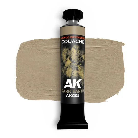 DARK EARTH - AK GOUACHE 20 ml. - AK Interactive AKG05