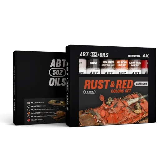 RUST & RED COLORS SET - ABT 502 OILS - AK Interactive AKABT304 RUST & RED COLORS SET - ABT 502 OILS - AK Interactive AKABT304