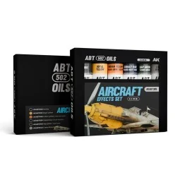 AIRCRAFT EFFECTS SET - ABT 502 OILS - AK Interactive AKABT305