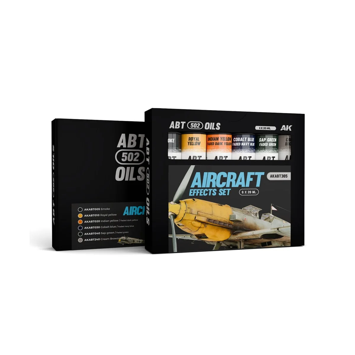 AIRCRAFT EFFECTS SET - ABT 502 OILS - AK Interactive AKABT305