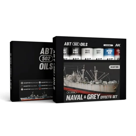 NAVAL & GREY EFFECTS SET - ABT 502 OILS - AK Interactive AKABT306 NAVAL & GREY EFFECTS SET - ABT 502 OILS - AK Interactive AKABT306