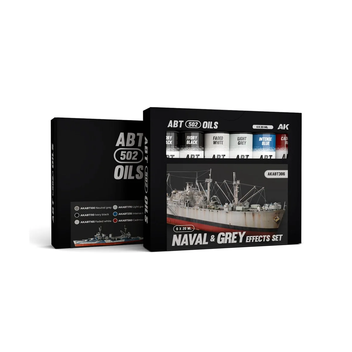 NAVAL & GREY EFFECTS SET - ABT 502 OILS - AK Interactive AKABT306