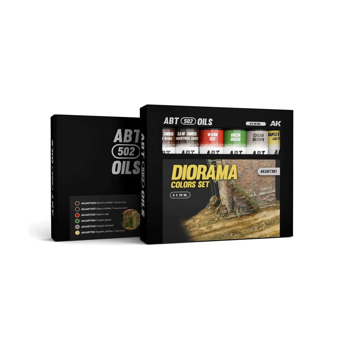 DIORAMA COLORS SET - ABT 502 OILS - AK Interactive AKABT307
