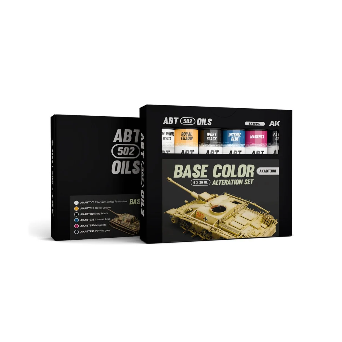 BASE COLOR ALTERATION SET - ABT 502 OILS - AK Interactive AKABT308
