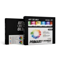 PRIMARY & SECONDARY COLORS SET - ABT 502 OILS - AK Interactive AKAB...