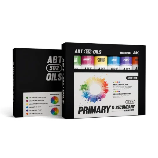 PRIMARY & SECONDARY COLORS SET - ABT 502 OILS - AK Interactive AKAB... PRIMARY & SECONDARY COLORS SET - ABT 502 OILS - AK Interactive AKAB...