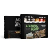LEATHER & WOOD COLORS SET - ABT 502 OILS - AK Interactive AKABT311