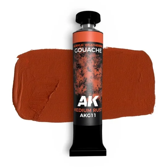 MEDIUM RUST - AK GOUACHE 20 ml. - AK Interactive AKG11 MEDIUM RUST - AK GOUACHE 20 ml. - AK Interactive AKG11