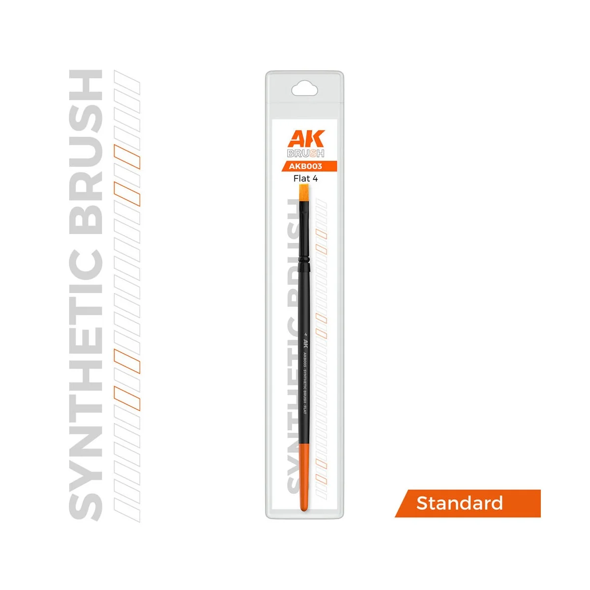 AK SYNTHETIC BRUSH - FLAT 4 - AK Interactive AKB003