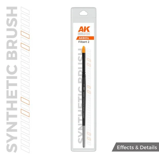 AK SYNTHETIC BRUSH - FILBERT 2 - AK Interactive AKB014 AK SYNTHETIC BRUSH - FILBERT 2 - AK Interactive AKB014
