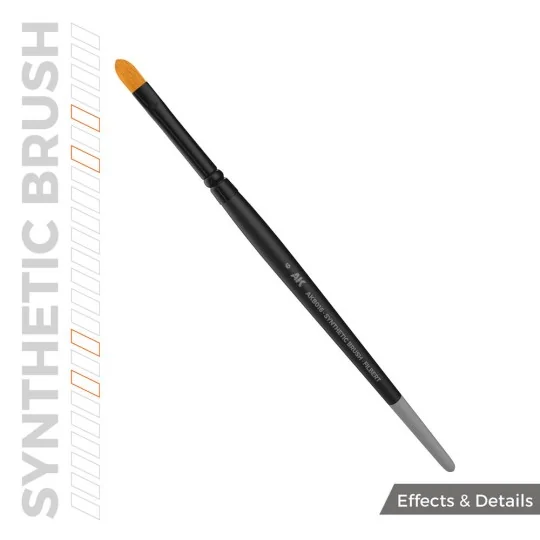 AK SYNTHETIC BRUSH - FILBERT 6 - AK Interactive AKB016